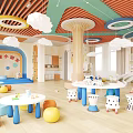 Colorful Kindergarten Interior Design With Playful Furniture And Bright Space