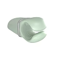 Light Green Handheld Massager With Small Bumps And Ergonomic Design For Care