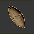 Ancient Clay Boat Shaped Water Vessel With Perforated Sides And Traditional Design