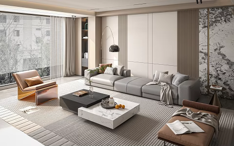 Modern Sofa Combination Italian Sofa Combination minotti Sofa 3d model