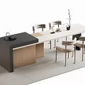 Modern Bar Counter Design With Black Top Wooden Cabinet Light Chairs And Decorative Plant