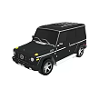 Black Mercedes G Class SUV With Silver Wheels And Yellow Accents