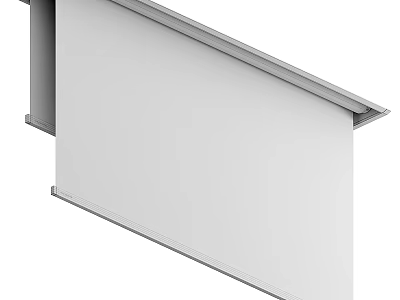 Modern White Curtain Roller Blind With Smooth Surface For Home Interior Decor 3d model
