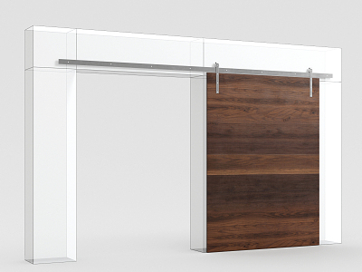 Modern Barn Door 3d model