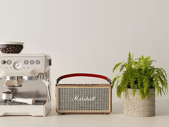 Modern coffee machine decoration combination 3d model