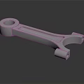 Metal Connecting Rod With Shiny Surface And Hollow Ends For Mechanical Applications