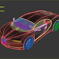 Black Bugatti Sports Car With Sleek Design And Glossy Exterior Finish