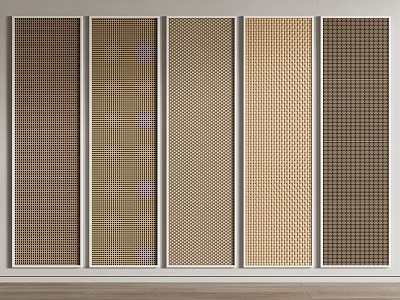 Various Textured Wall Panels In Different Colors Displayed Side By Side For Interior Design 3d model