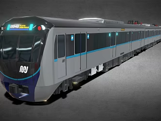 High-speed rail 3d model
