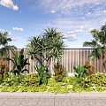 Modern Plant Landscape Shrub Plants Flowers and Plants Flower Border Plants Group Net Red Community Plants Match Underlying Shrubs 3d model