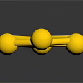 Golden Geometric Structure With Spherical Nodes And Connecting Lines