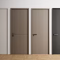 Modern Hinged Doors in Various Colors with Wooden Texture for Interior Design