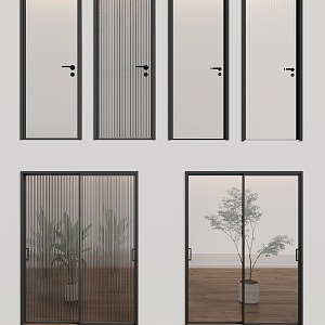 Modern swing door Changhong glass door kitchen glass door bathroom door single door glass door kitchen door 3d model