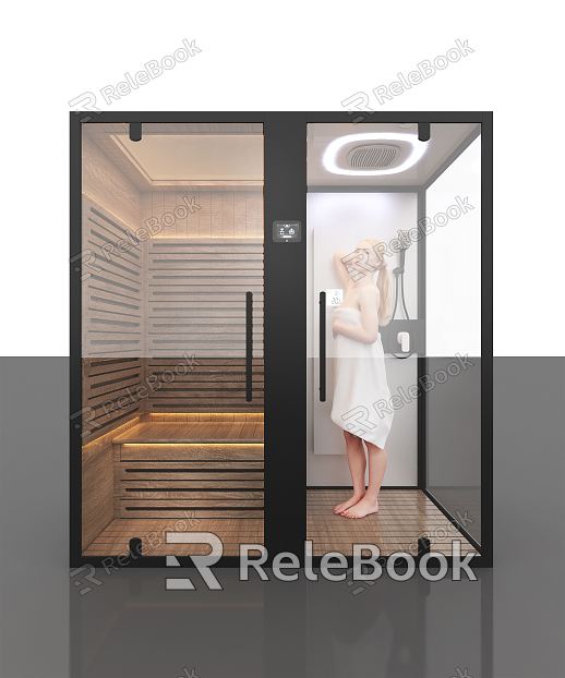 Modern sauna room sweat steaming sauna room model