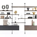 Open shelf bookcase display rack 3d model