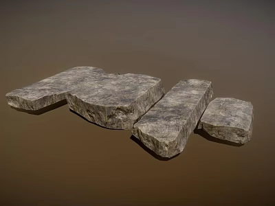 Natural Stone Wood Decorative Blocks for Creative Home Interior Design Projects 3d model