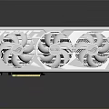 High Performance White Graphics Card With Triple Fans And RGB Lighting