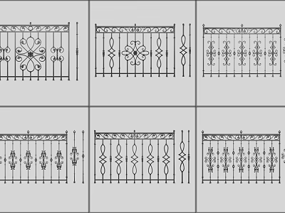 Wrought Iron Fence With Detailed Decorative Patterns And Artistic Ornamental Designs 3d model