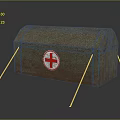 Portable Canvas First Aid Storage Bag With Red Cross Symbol for Home Emergency Use