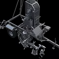 Durable Industrial Equipment Metal Frame Structure With Mechanical Components And Holes