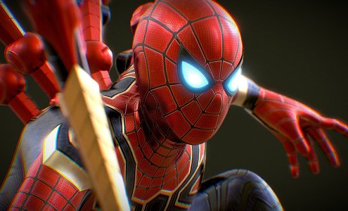 steel spiderman 3d model