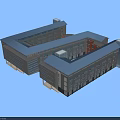 Modern School Building With Multi Story Structure Flat Roof Connected Wings And Large Windows