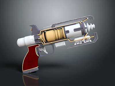 Modern Pistol Science Fiction Pistol Future Pistol Concept Pistol 3d model