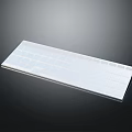 Sleek White Keyboard Design With Flat Key Layout And Smooth Surface