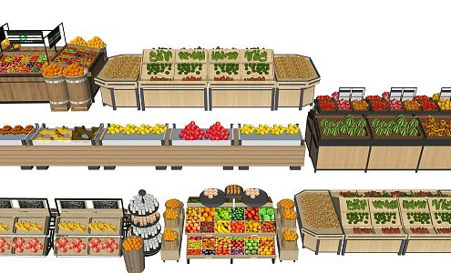 Modern Shelf Fresh Fruit and Vegetable Shelf Supermarket Fruit Stall Fruit Shelf Vegetable Shelf Supermarket Shelf Vegetable Fruit and Vegetable Shelf 3d model