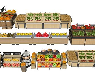 Modern Shelf Fresh Fruit and Vegetable Shelf Supermarket Fruit Stall Fruit Shelf Vegetable Shelf Supermarket Shelf Vegetable Fruit and Vegetable Shelf 3d model