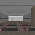 Modern Yoga Room 3d model