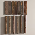 Various Wood And Stone Decorative Planks And Logs For Wall