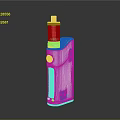 Sleek White And Gold Vaping Device With Transparent Tank And Modern Design