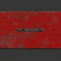 Red Metal Toolbox for Storing Hardware Tools with Worn Vintage Design