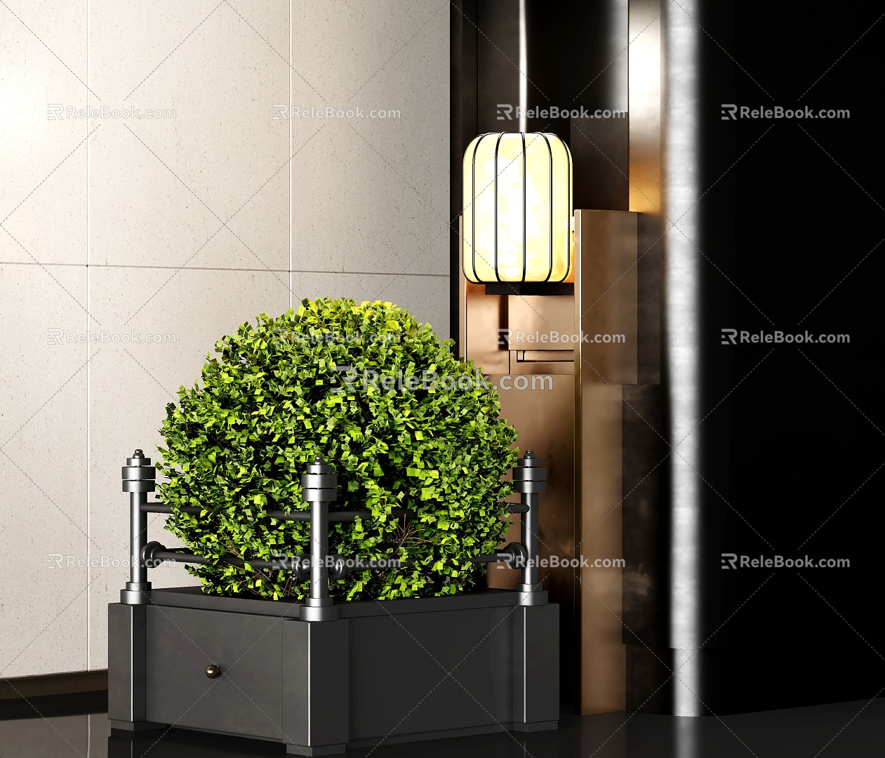 Green Plant Turnout Floor Wall Lamp model