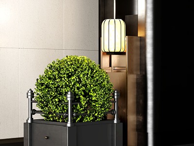 Green Plant Turnout Floor Wall Lamp model