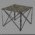 Practical Camouflage Folding Table with Sturdy Metal Frame and Portable Design for Home Use