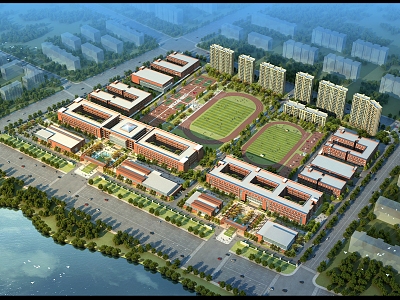 modern school campus model