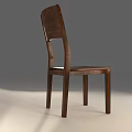 Wooden Modern Dining Chair With Curved Backrest And Smooth Surface Design For Home Dining Room