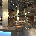 Modern Industrial Bar Interior With Brick Walls Pendant Lights And Seating Area