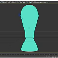 Golden World Cup Trophy Sculpture Carving With Top Globe And Green Base Band