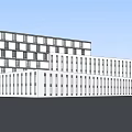 Modern Office Building Exterior Design With Multiple Floors And Large Windows 3d model