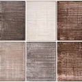 Assorted Square Rugs in Various Colors with Textured Patterns for Home Decor