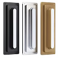 Sleek Modern Illuminated Door Handles in Black Silver and Gold Finishes with Contemporary Design