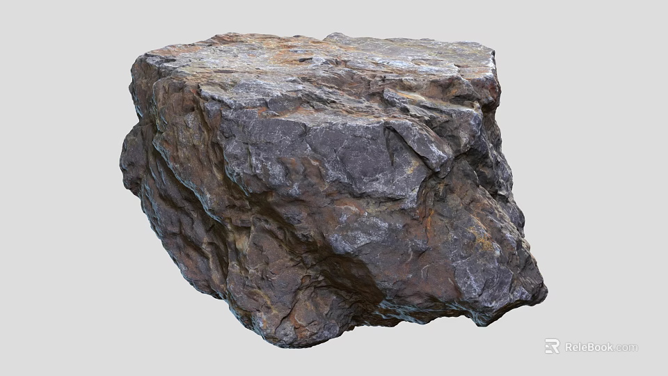 Natural Stone and Wood Decorative Elements with Rustic Texture and Craft Design 3d model