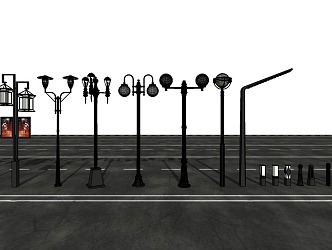 Landscape lights Lawn lights Floor lights High pole lights Garden lights Outdoor lights Garden lights 3d model