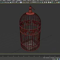 Decorative Metal Pet Cage With Intricate Patterns And Hanging Hook On Top