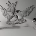 Modern background wall flat pigeon background wall soft bag 3d model