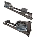 Water Rowing Machine With Transparent Tank Adjustable Seat And Slide Rail For Home Gym