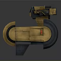 Scifi Mechanical Robot With Brown Black Armored Body And Propulsion Units